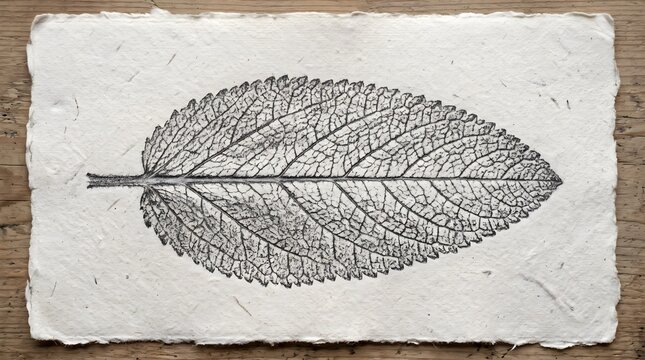 Frottage Rubbing Sage Leaf Texture Wellness Photography Traditional