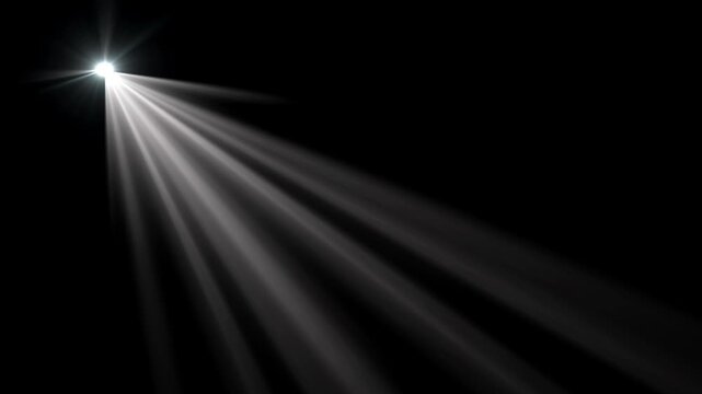 White spotlight beam of lighting flare for stage background. abstract overlay effect.