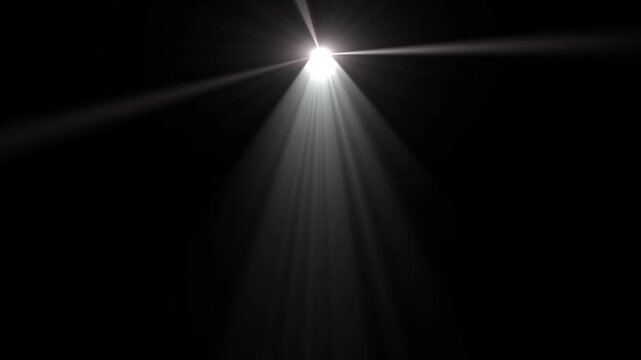 White spotlight beam of lighting flare for stage background. abstract overlay effect.