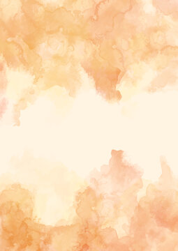 Hand painted orange watercolour background design