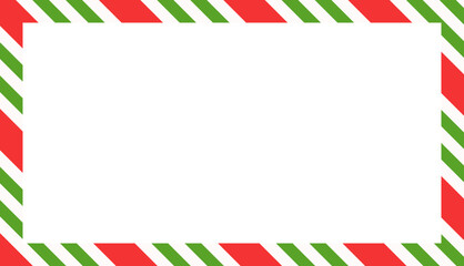 Obraz premium Christmas candy cane frame