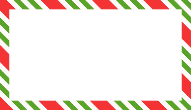 Christmas candy cane frame