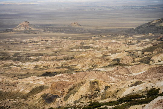 Arid landscape of Mangystau Region in Kazakhstan