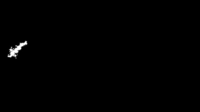 Fairy dust glitter star animation with sparkling stars light animation and particle, scattered stars blinking and disappearing smoothly to create a magical starlight transition on black screen. 4K