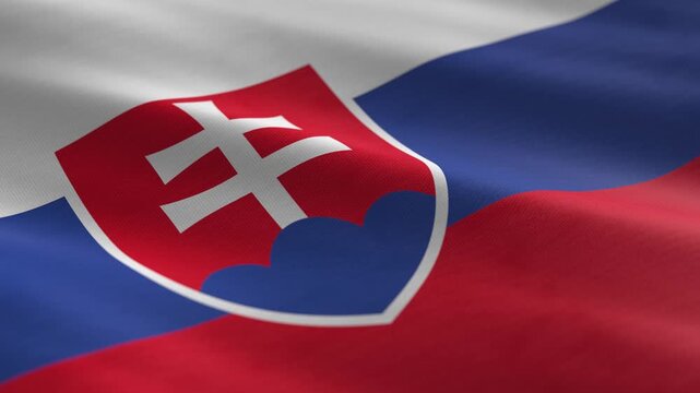 Slovakia - waving flag loop