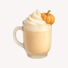 Obraz na płótnie Canvas Pumpkin spice latte illustration