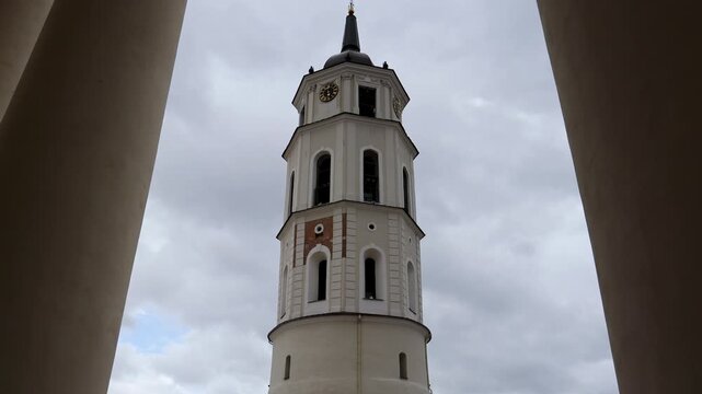 Vilnius Cathedral Bell Tower on the Old Town of Vilnius, Lithuania