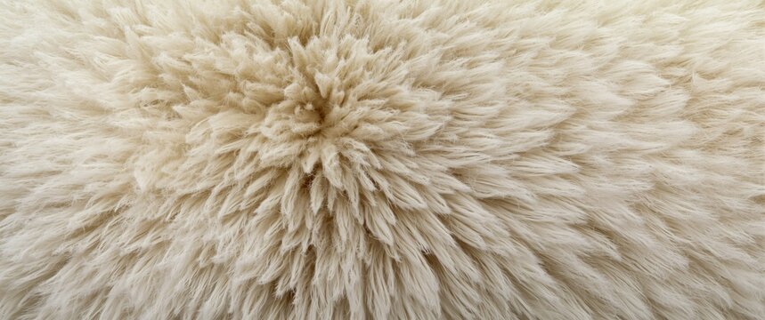 Fluffy Beige Texture Closeup with Soft Fur Appearance