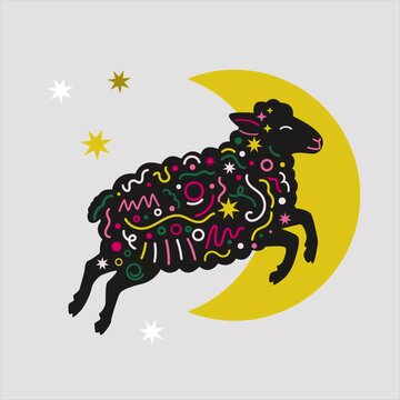 Cute Sheep New Year 2027 Greeting Animation