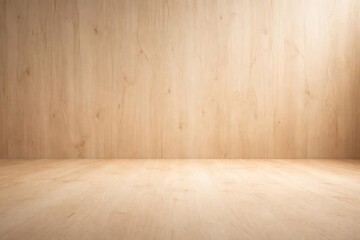 Naklejka premium Light Wooden Interior Background with Smooth Surface and Natural Texture