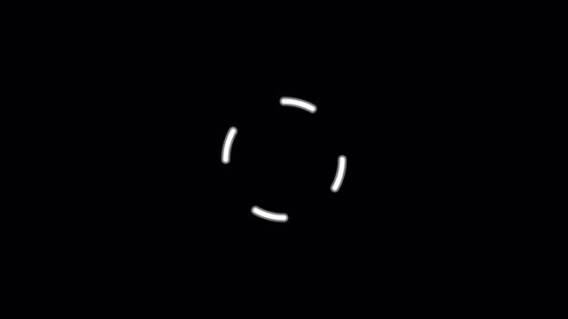 Simple white circle loading icon animation on a solid for web and mobile user interface design elements