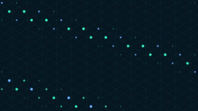 Isometric Tech Grid Animation 3840x2160 30fps