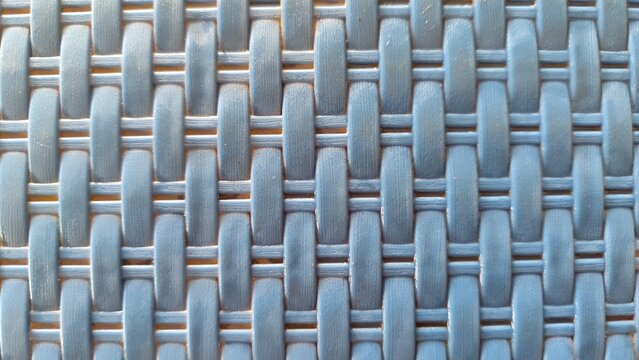 Light Blue Woven Material with Repeating Grid Pattern
