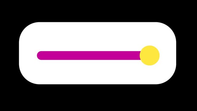 Minimalist UI Slider Animation Flat Progress Bar Control Interface Overlay