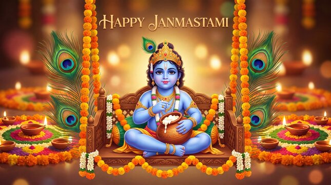 Krishna janmastami background