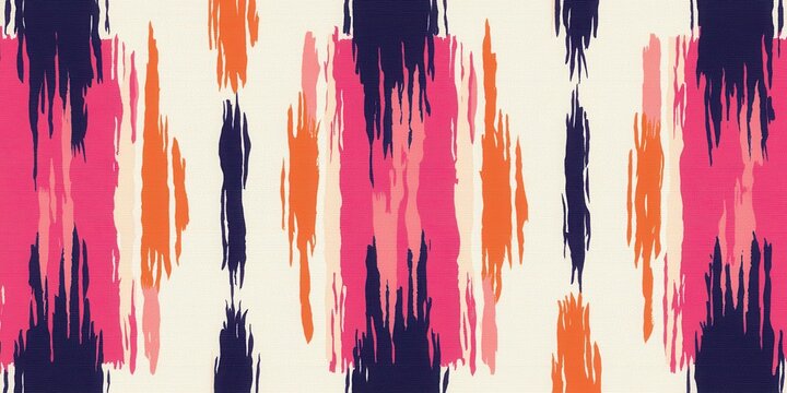 Colorful abstract textile pattern with bold stripes and brushstroke effects for creative design projects