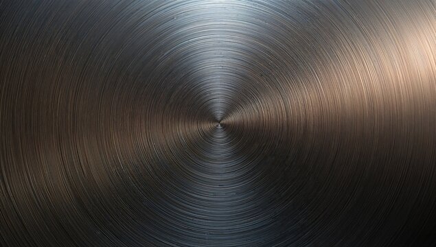 Metallic Surface with Circular Texture and Subtle Reflections