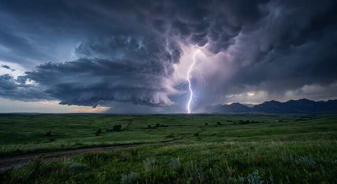 storm over the field