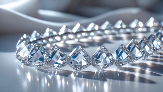 Sparkling Crystal Crown on a Soft Surface with Reflections and Highlights