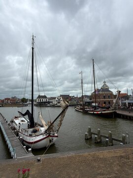 Historic Sailing Boats in Friesland Harbor