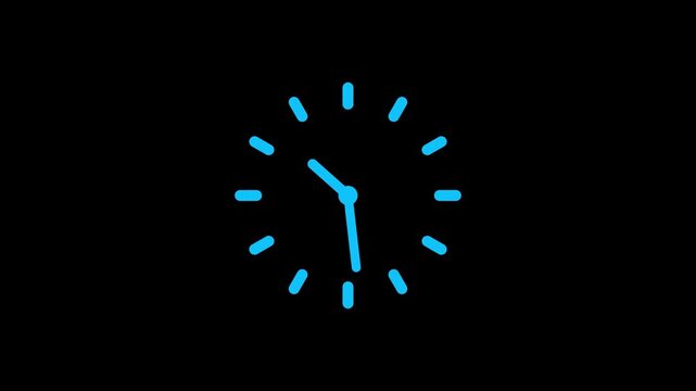 clock time face animation 4k video.