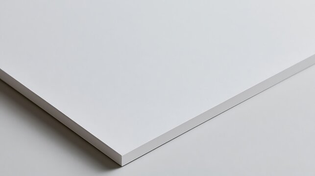 Clean white sheet of foam board on a light gray background.