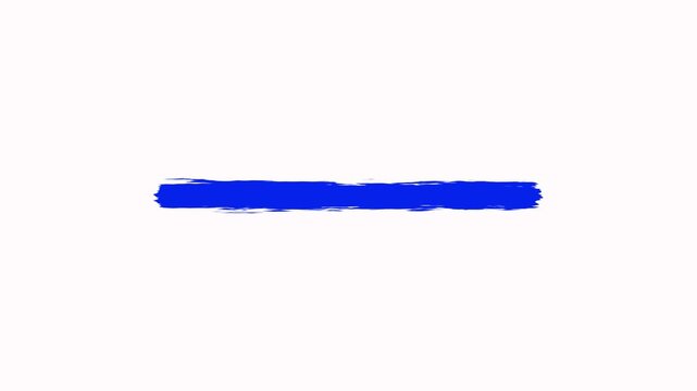 Hand-drawn underline highlighter line loop animation on white background. Underlining brush stroke marker highlights sketching for important topic marking text elements