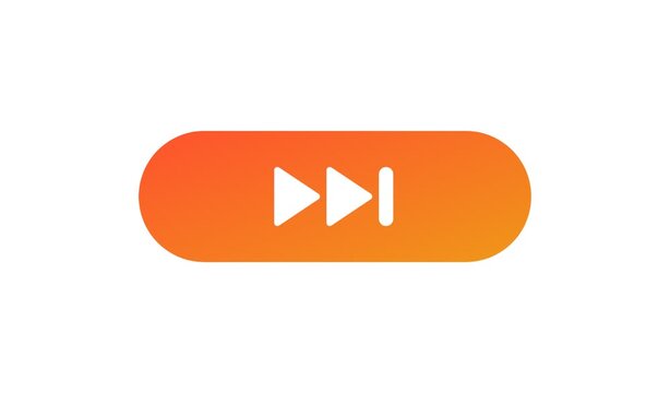 Animated fast forward button icon. motion graphic of fast forward button, play and pause symbol, abstract interface element.