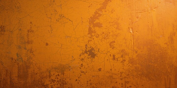 Textured orange wall with cracks and weathered finish