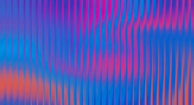 Vertical blue and purple gradient stripes with wavy texture effect