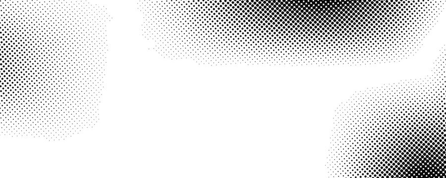 Halftone faded gradient texture. Grunge halftone grit background. White and black sand noise wallpaper. Retro pixilated vector backdrop