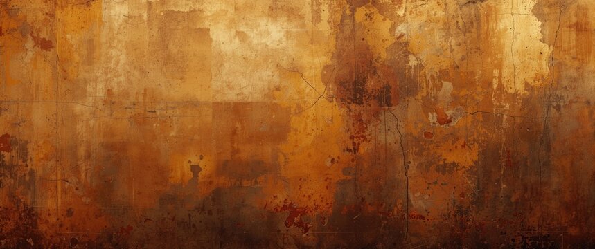 Textured Earthy Brown and Orange Grunge Background with Distressed Finish