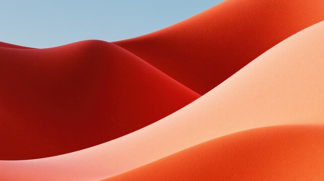 Abstract organic shapes in warm gradient hues of red and orange