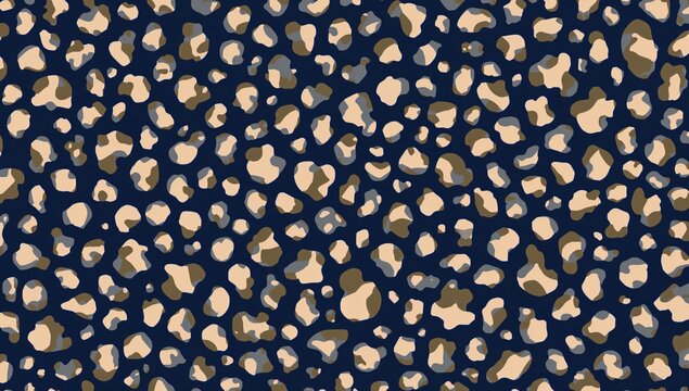 Leopard Print Pattern in Earthy Tones on Dark Background