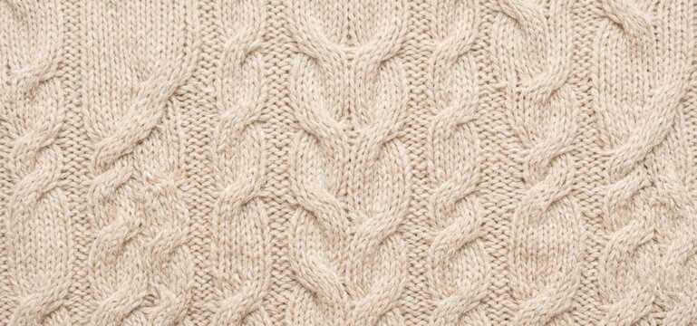 minimalist cable-knit wool textile surface