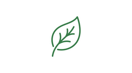 Fototapeta premium Green Leaf Icon Isolated on Transparent Background