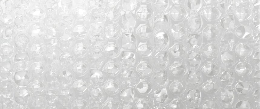 Clear Bubble Wrap Texture in a Soft Light Background
