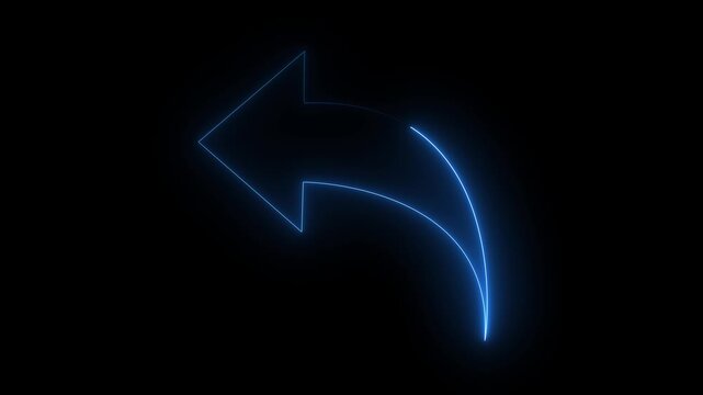 Abstract Animated Arrow Icon, Modern Directional Arrow Symbol, Minimal Motion Graphic, 4K