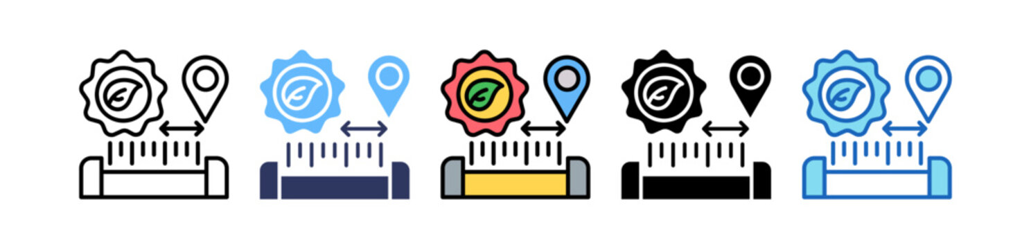 Free Range Badge Location Measure multiple icon