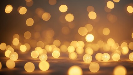Fototapeta premium Yellow and orange color abstract background with blurred defocus bokeh light for template.