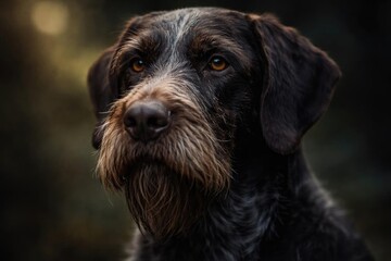 Obraz premium Closeup of a Dog with a Beard in Soft Natural Light