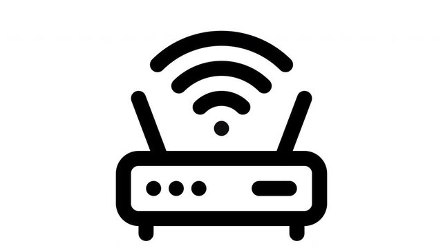 modem animated Line Icons Premium 4K, Modern Minimal Outline Motion Graphics Collection