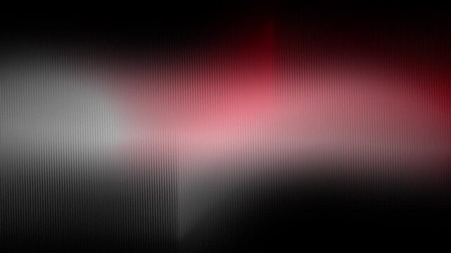 Abstract red and white glowing curtain lines loop background, modern fluted glass motion