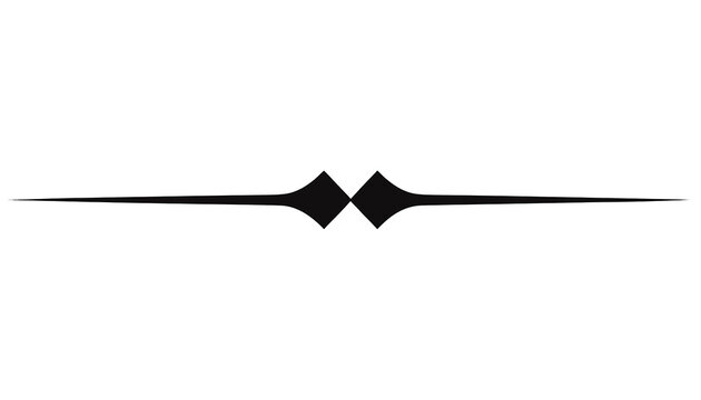 Symmetrical ornamental line divider with diamond centers graphic asset ornament symmetry abstract