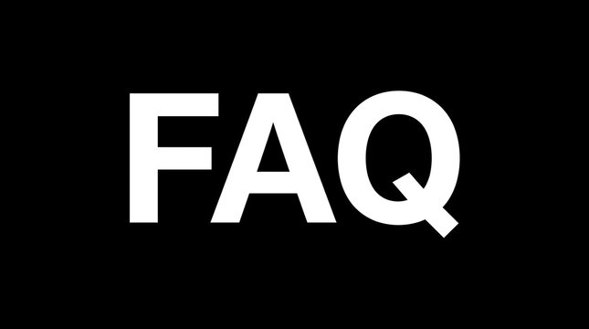 FAQ Frequently Asked Questions Concept White Bold Typography Vector