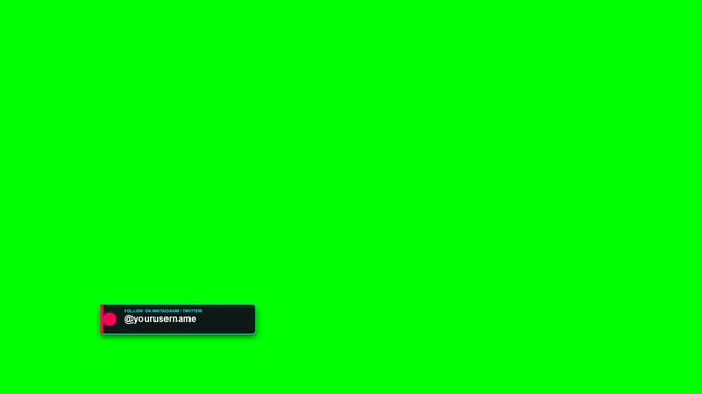 Social media lower third graphic overlay template for video content creators featuring a modern clean design motion animation element bar