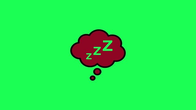 Dreaming concept with sleep symbols on green background