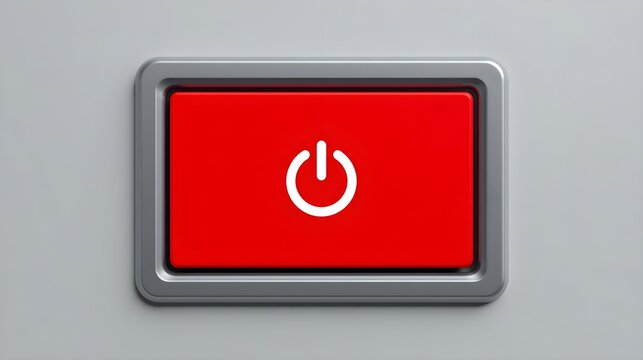 power button on isolated background