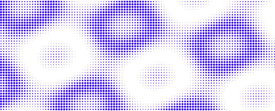 Monochrome halftone dotted illustration, abstract dynamic wave, ribbon pattern. Curved line with halftone effect, flud design. Vector minimalist background. Overlay template. Vector