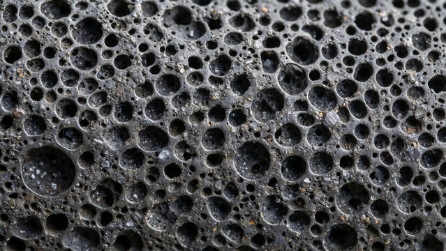 Porous volcanic basalt stone texture background